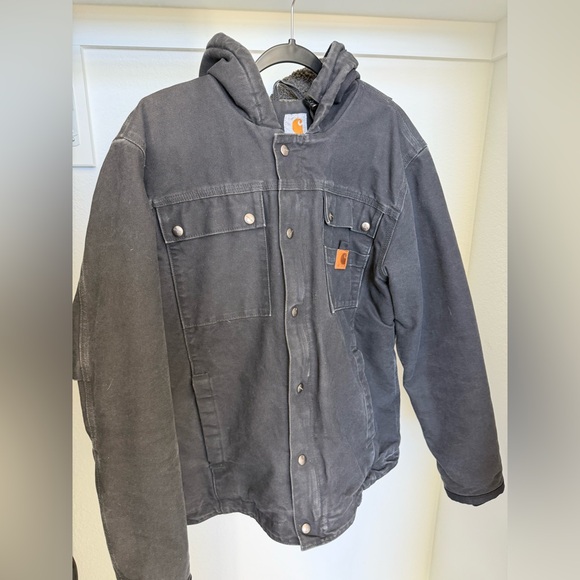 Carhartt Men's Black Hooded Field Jacket - Picture 3 of 8